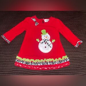 Rare Editions Snowman Dress/Top 3T